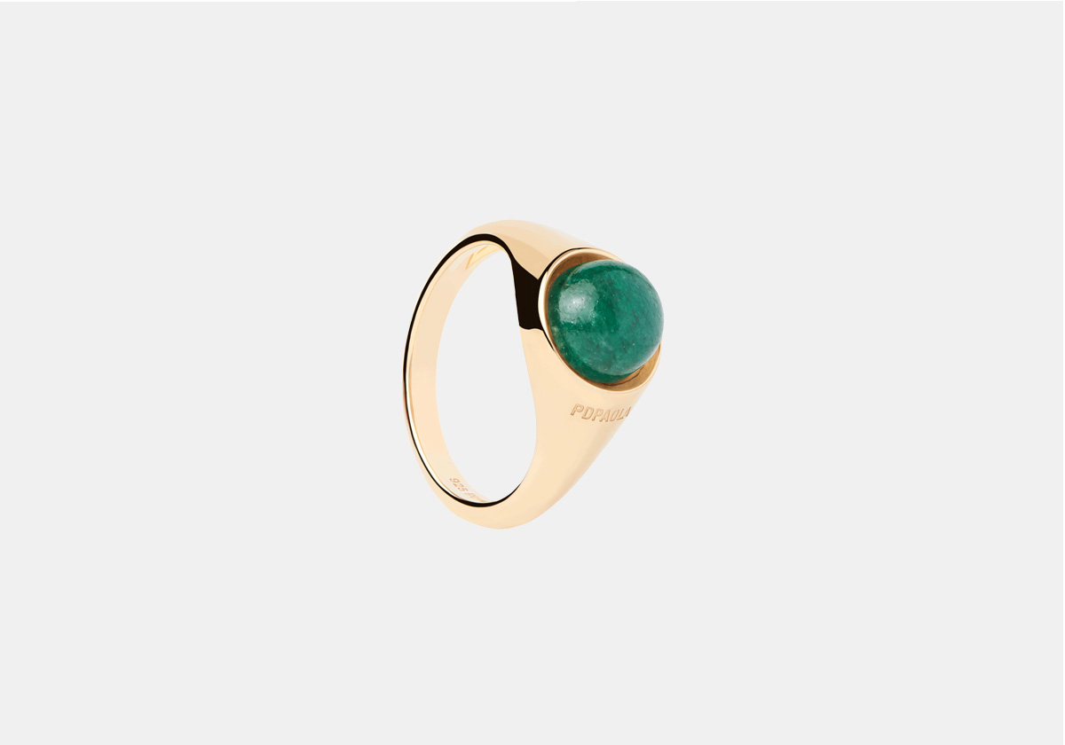 Anel em prata de lei banahda a ouro amarelo, € 79, PDPaola.