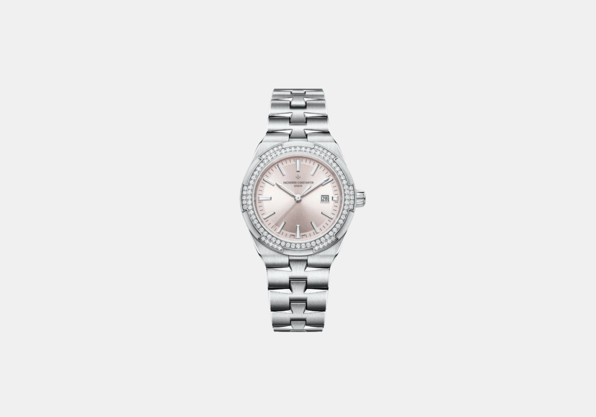 Relógio Overseas 4605V/200A-B971 35mm em aço e diamantes, € 34.200, Vacheron Constantin.