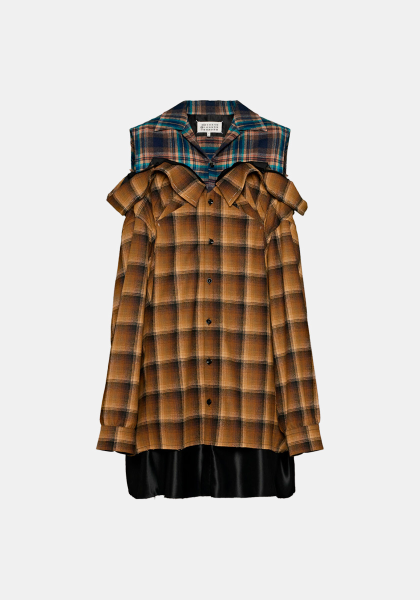 Vestido em Pendleton, € 3.500, Maison Margiela.