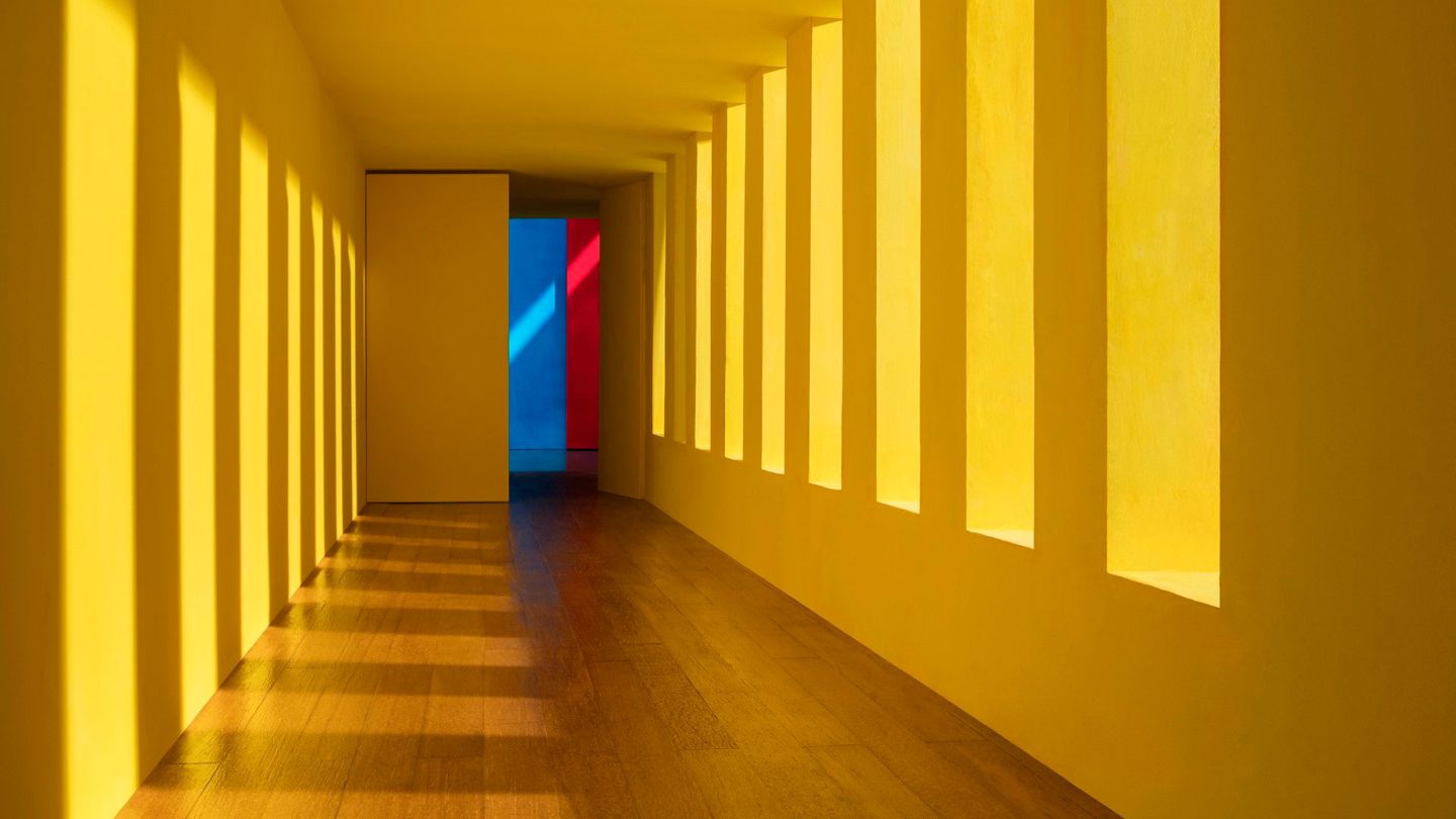 Karl Lagerfeld's choice: Yellow Passage by James Casabere, 2017. Visitors to Paris Photo 2017 can follow a trail through the exhibition hall of images selected by Karl Lagerfeld