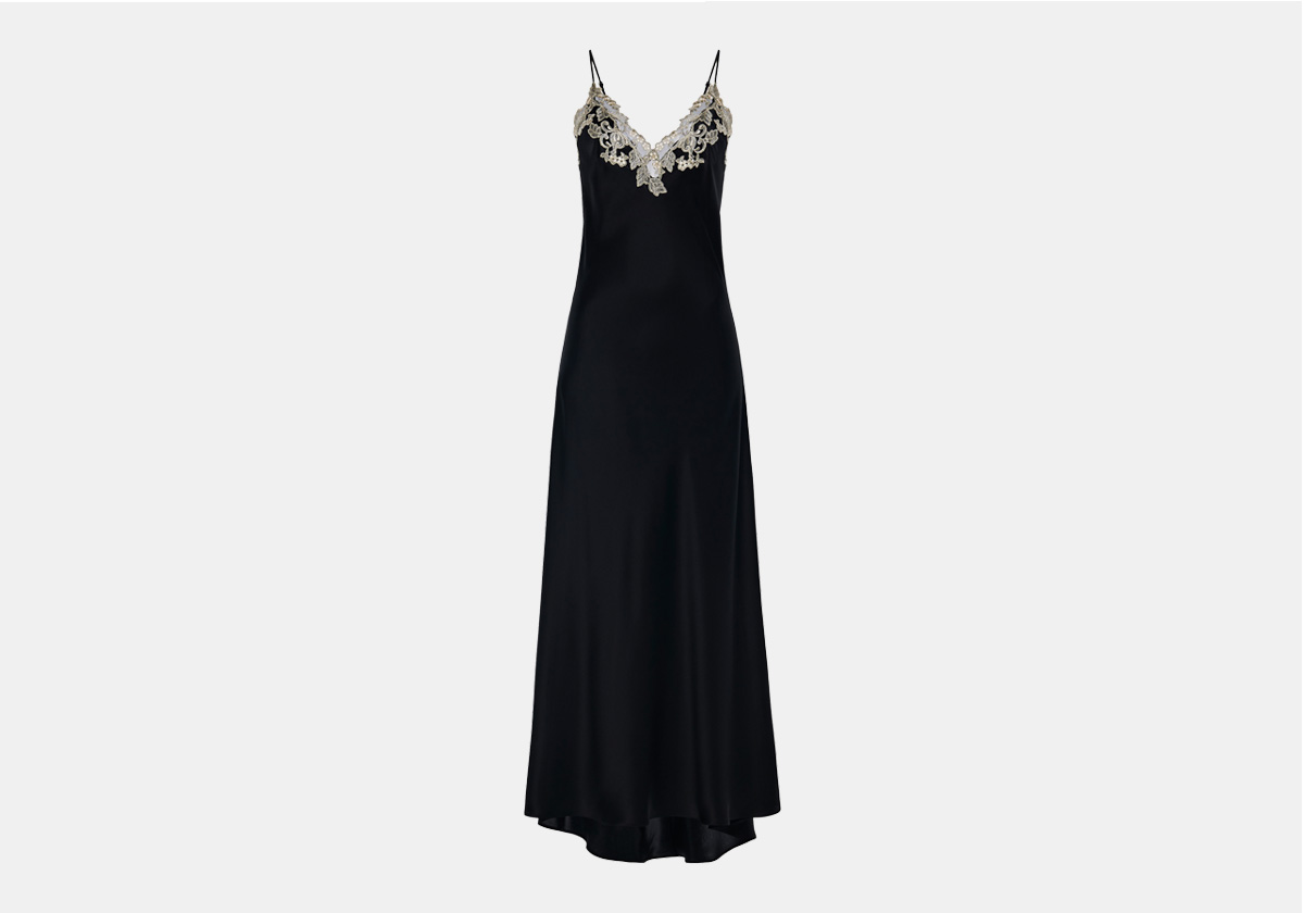 Vestido em seda, € 1.090, La Perla.